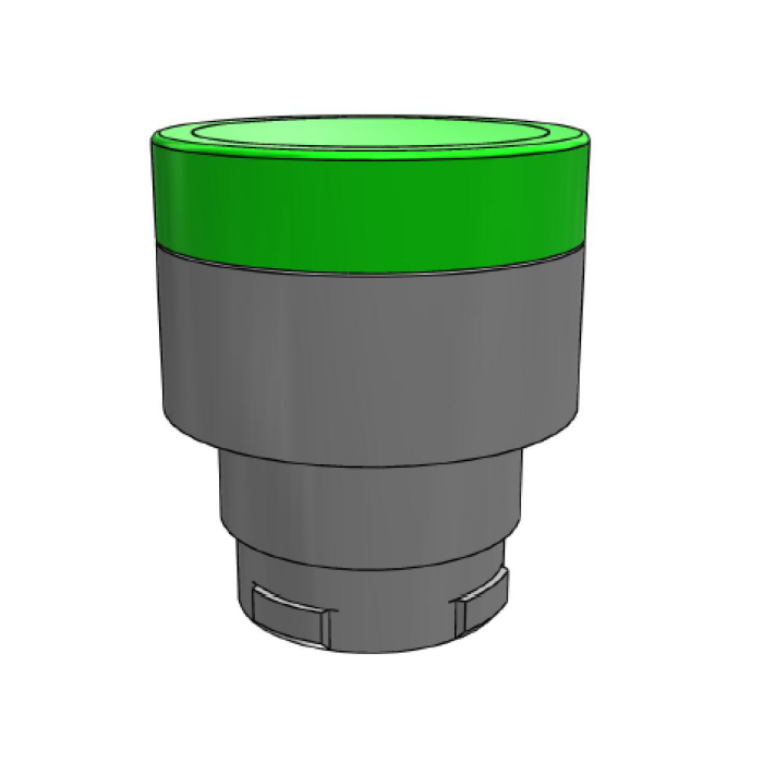 ECX 1192 Кнопка з фіксацією, зелена з підсвічуванням