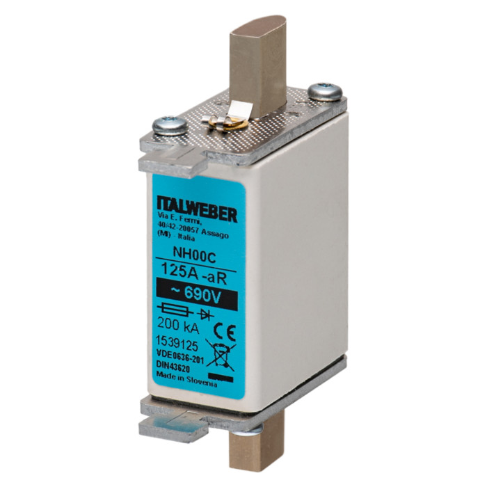 Ножовий запобіжник Italweber aR NH00C 125A - 1539125