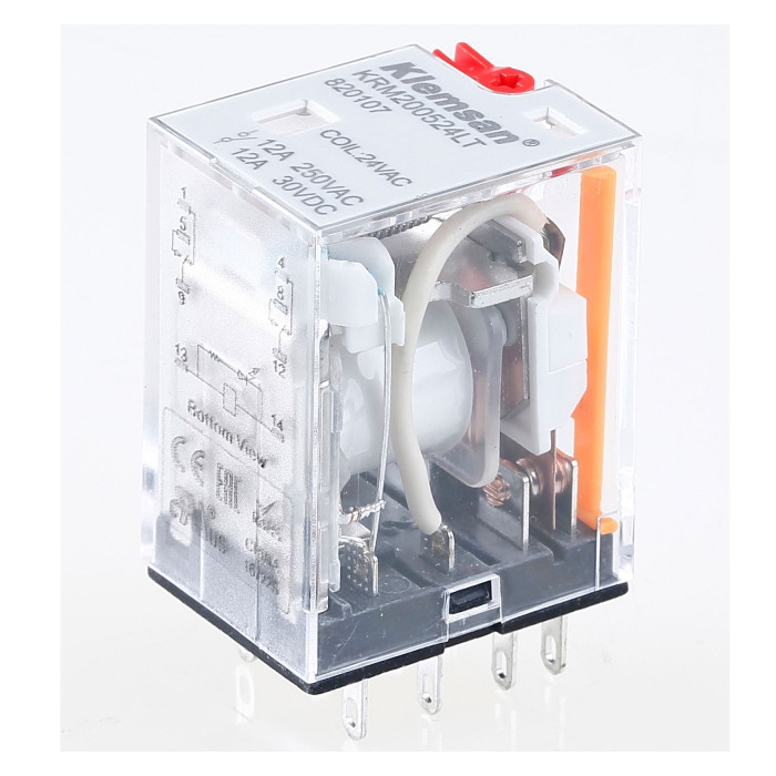 Проміжне реле KRM 2PCO 12A 24V AC LED\Тест