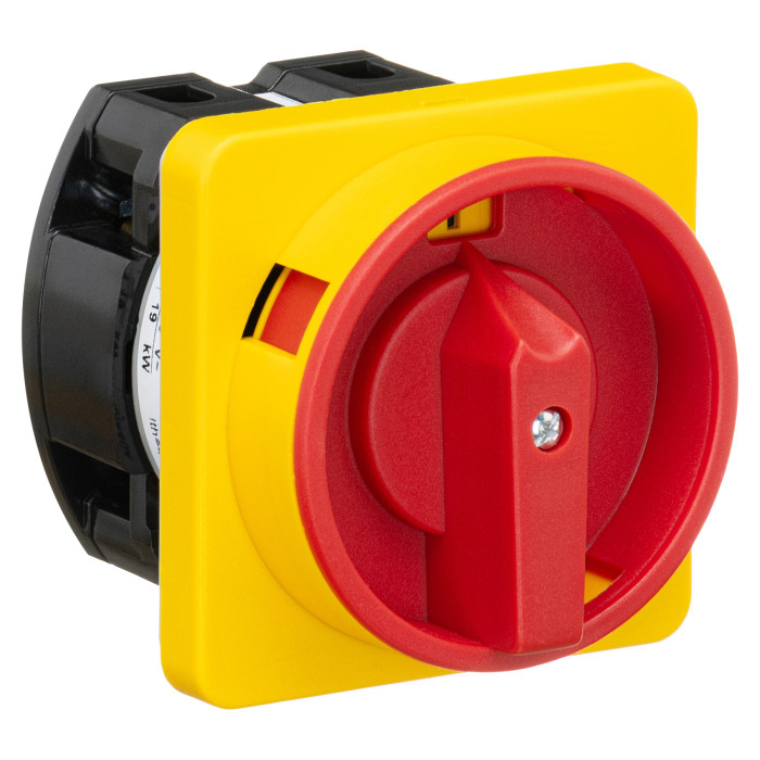 Кулачковий перемикач GC 40A 1P схема 90 (0-1) жовто-червоний