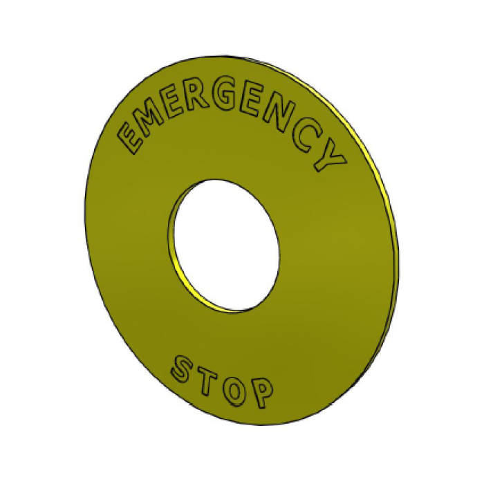 ECX 1651* Шильдик з позначенням аварійної зупинки