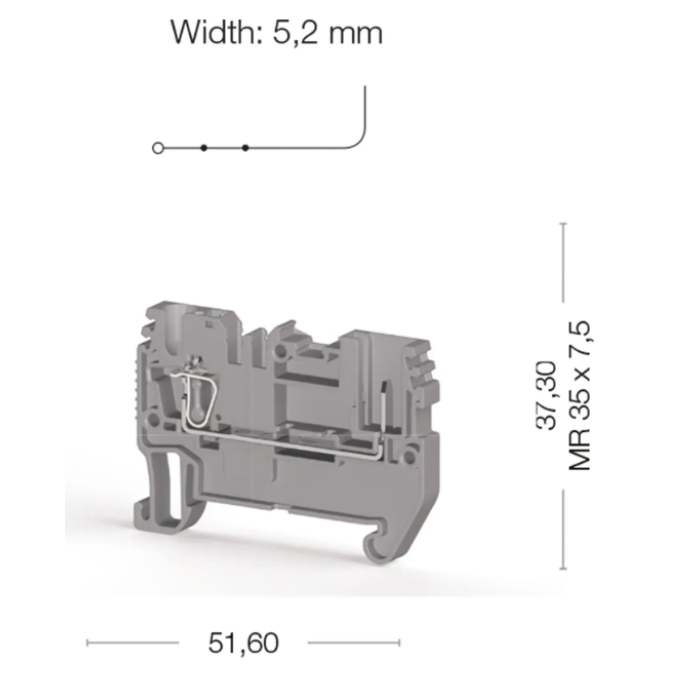 Клема Klemsan CTP Прохідна 2.5 мм - 0.0.0.3.10129