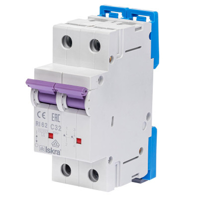 Модульний автоматичний вимикач ISKRA RI62 2P C32A 10kA