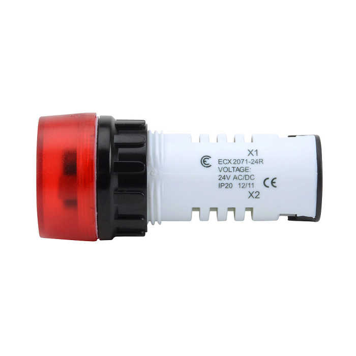 ECX 2071-24 R Червона з підсвічування, з гудком 24В DC*