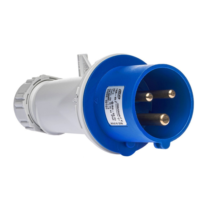 Вилка кабельна IDE MUNDIAL 2P+E 16 А 220–250 В IP44 - 02101