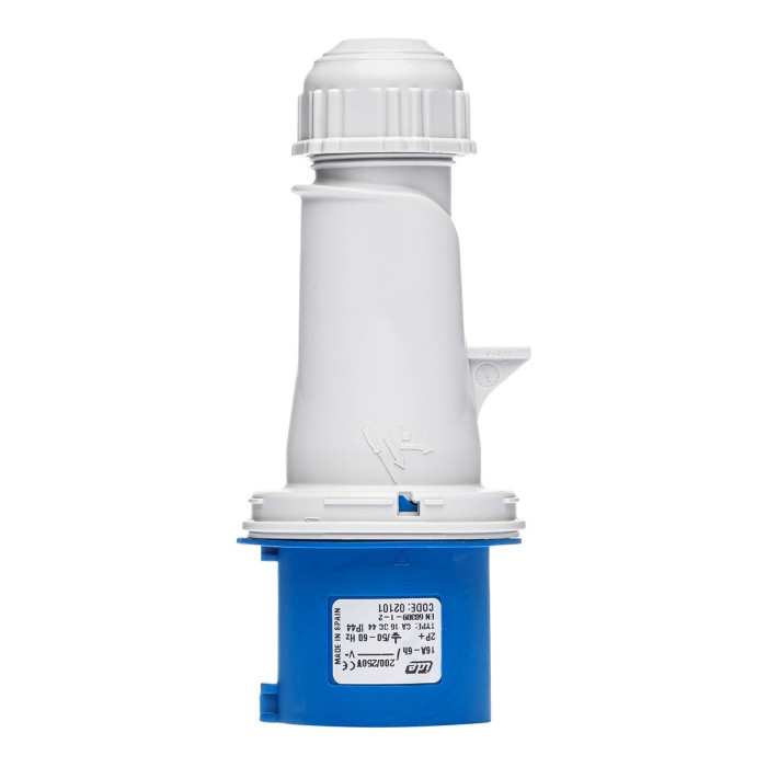 Вилка кабельна IDE MUNDIAL 2P+E 16 А 220–250 В IP44 - 02101