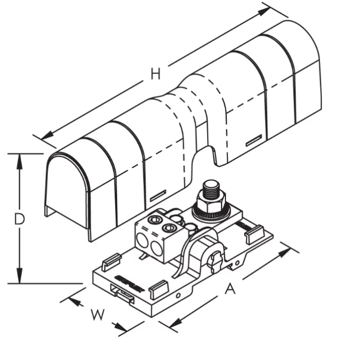561140 Силова клема SBLT250