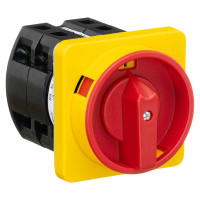 Кулачковий перемикач Vector VS GC 40A 3P схема 10 (0-1) жовто-червоний