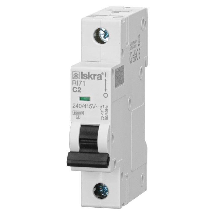 Модульний автоматичний вимикач ISKRA RI71 1P C2A 10кА - 786091183000