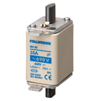 Ножовий запобіжник Italweber gR/aR NH00 35A