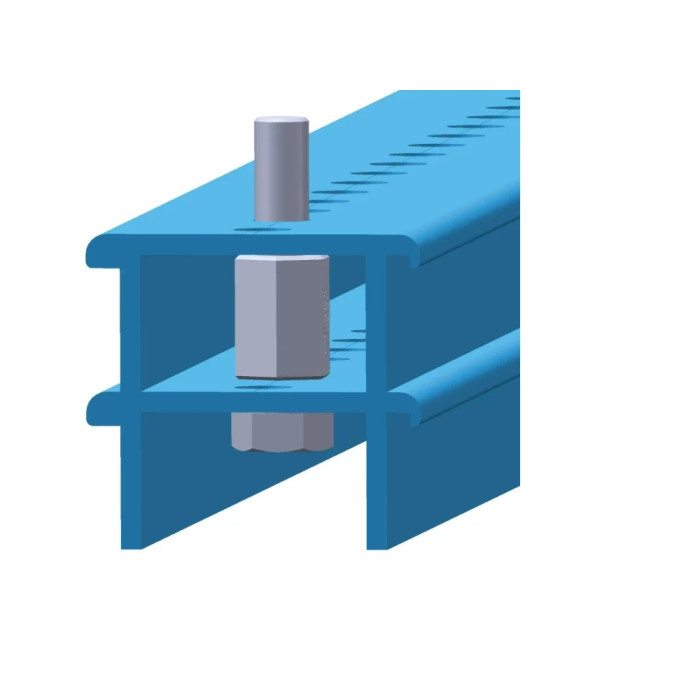 560930 Перфорований алюмінієвий профіль ABS AP25