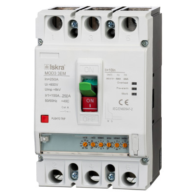 Автоматичний вимикач ISKRA MOD3 3P 250A 65 кА