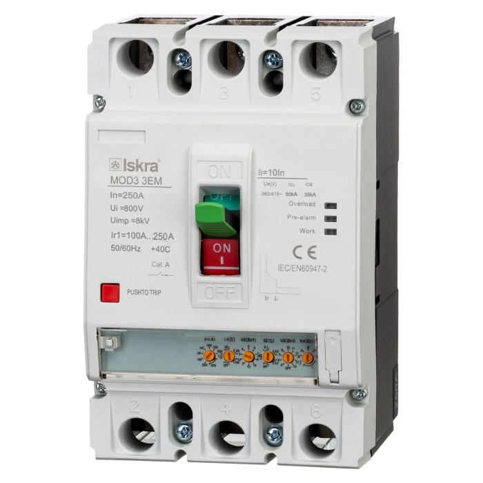 Автоматичний вимикач ISKRA MOD3 3P 250A 65 кА - 786103763000