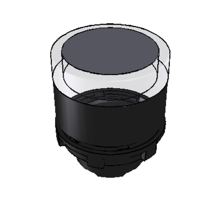 ECX 4205 Кнопка з підсвічуванням – ø 22 мм – ПРОЗОРА – IP65