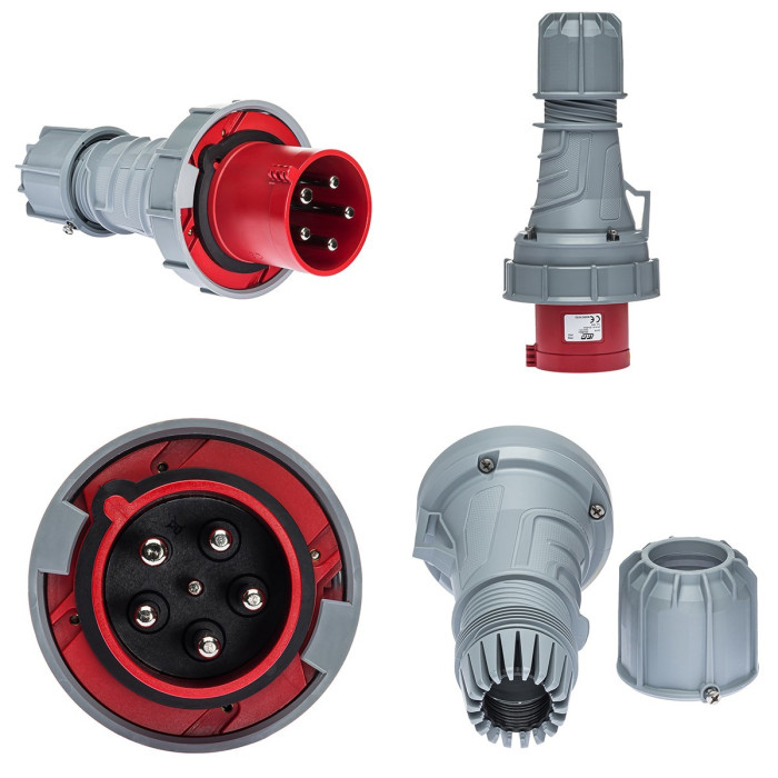 Вилка кабельна IDE MUNDIAL 3P+N+E 63 А 200/346–240/415 В IP66-67 - 03653