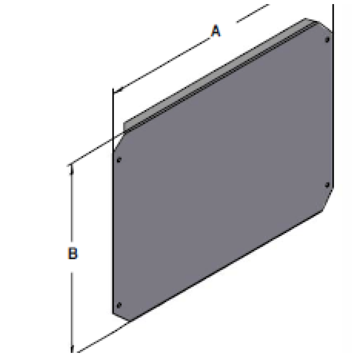 Монтажна плата 375х285 метал для OTU40/40 JAKMET PM 3 - PM 38x29