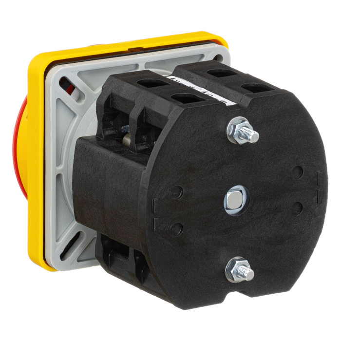 Кулачковий перемикач GC 63A 4P схема 92 (0-1) жовто-червоний