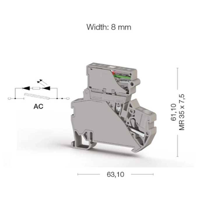Клема Klemsan PYK Під запобіжник 4 мм - 0.0.0.3.07269