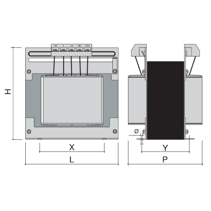 Трансформатор напруги Italweber Elettra OCM 1ф 0.63 кВА - OCM050070S688