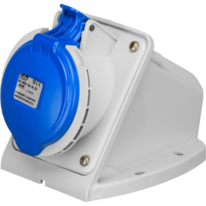 Розетка настінна IDE MUNDIAL 2P+E 32A 200–250V IP44