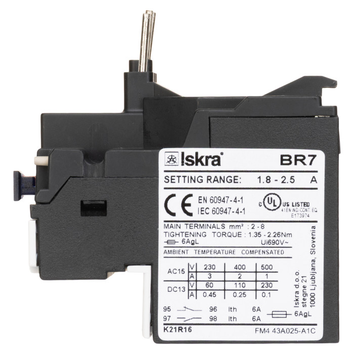 786050577000 Теплове реле BR7/1,8-2,5