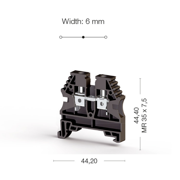 Клема Klemsan AVK Прохідна 4 мм - 0.0.0.3.04135RP