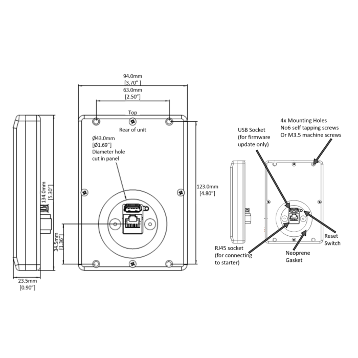 VMX-AGY-012* Виносна клавіатура Modbus Master