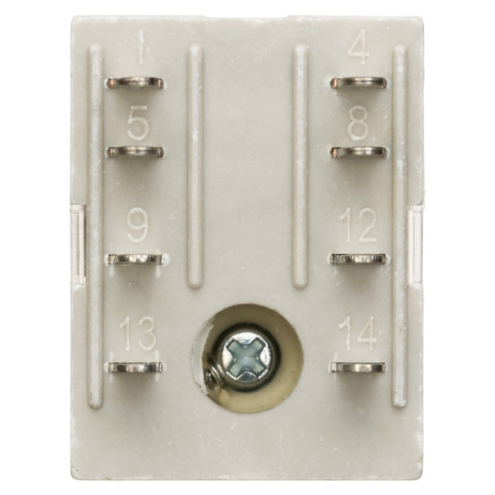 Проміжне реле 2P 10A 240V AC LED+Тест + Колодка зі скобою тип S