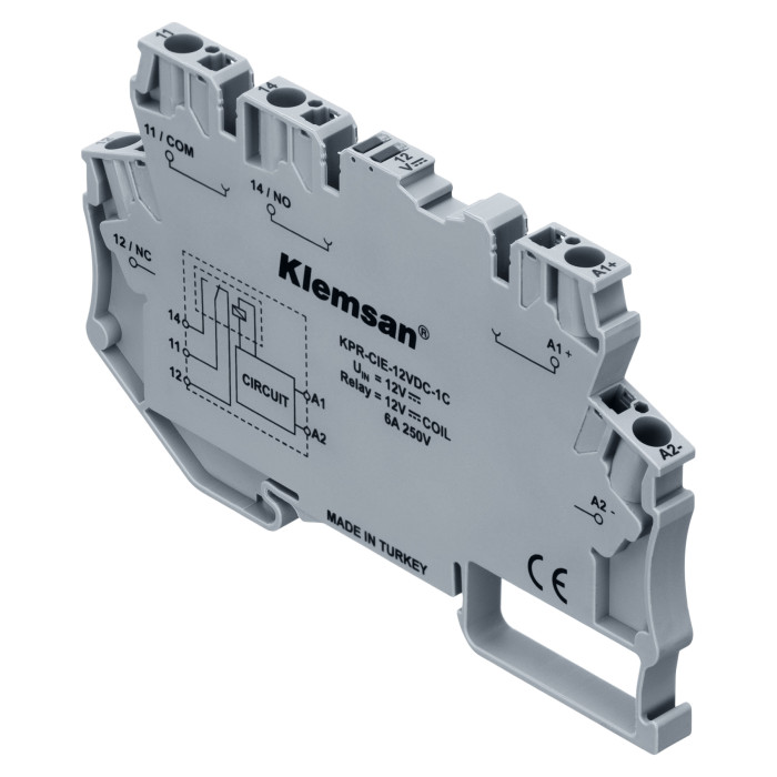 Реле інтерфейсне Klemsan KPR-CIE-12VDC-1C - 0.0.0.2.71514