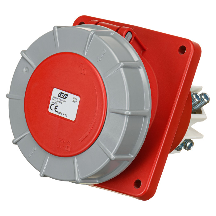 Розетка вбудована похила IDE MUNDIAL 3P+E 125A 380–415V IP66-67