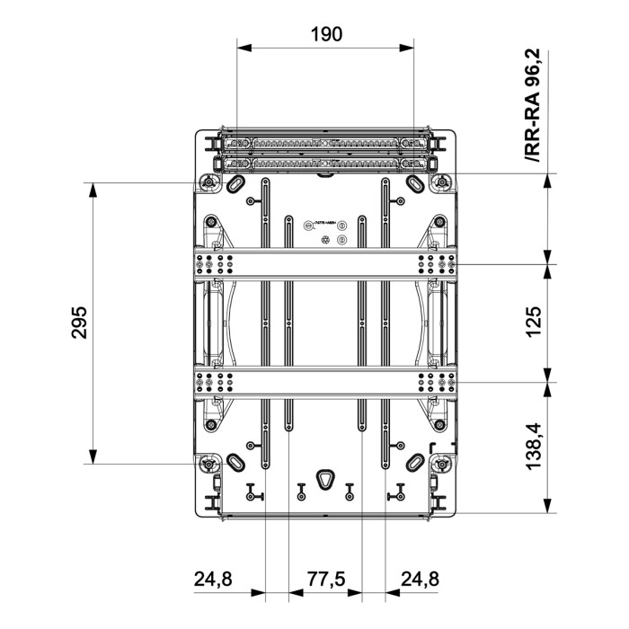 GPS24PO/RR Корпус розподільчий GOLD,2х12(24) модулі, пластикові двері, N/PE шина, IP40