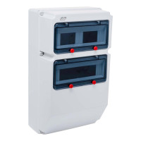 Настінний корпус для сил. розеток IDE PRYMA 2×13(36) MOD, 504×297x177mm IP67 з шинами N+PE