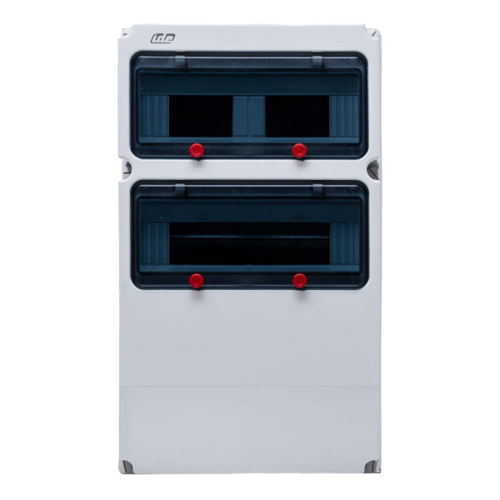 1724GM/RR Настінний корпус для сил. розеток PRYMA 2х13(36) MOD, 504x297x177мм IP67 з шинами N+PE