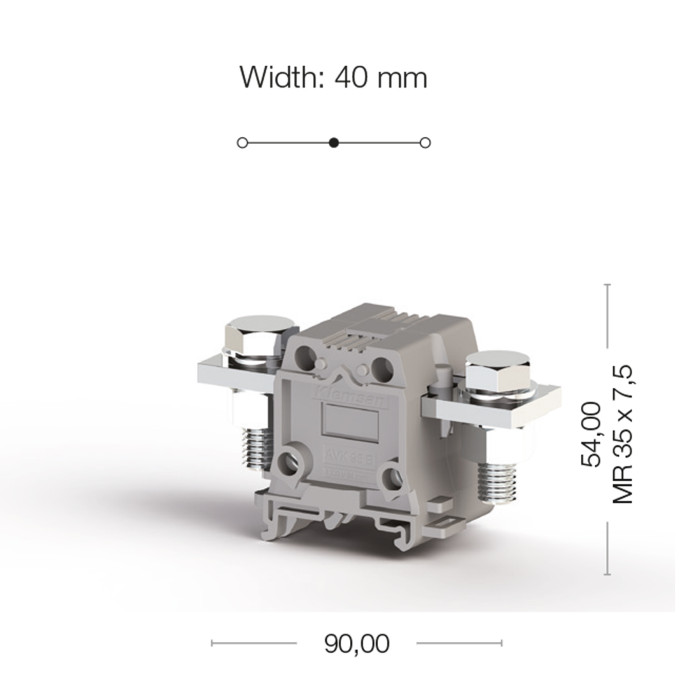 Клема Klemsan AVK B Прохідна 95 мм - 0.0.0.3.04300