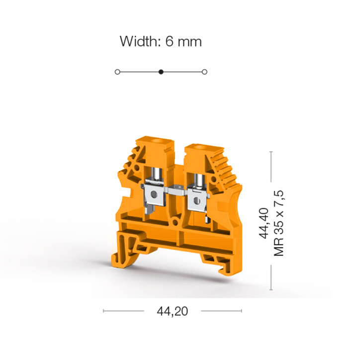 Клема Klemsan AVK Прохідна 4 мм - 0.0.0.3.04137RP