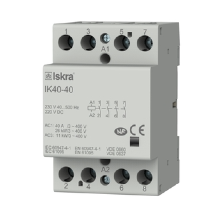 Модульний контактор ISKRA IKA 63A 24В AC/DC 3NO+1NC - 030045234000