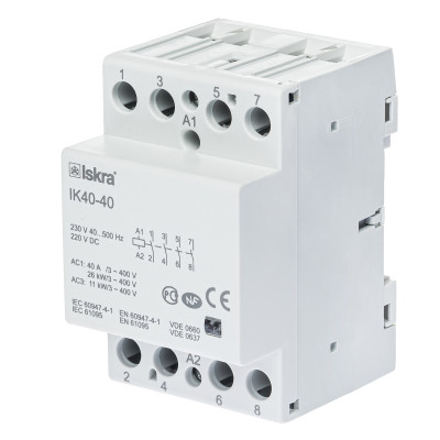 Модульний контактор ISKRA IKA 40A 230V AC/DC 4NO