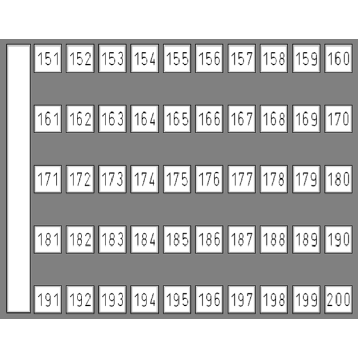 0.0.0.5.05043 Маркувальна пластина 151-200 DY 5 (1 компл = 50 шт | пак = 10 компл)