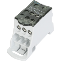 Розподільчий блок Vector VS VJB-160 на DIN-рейку, 160A, вх.1×10-70mm, вих.6×2.5-16, 1×6-16mm