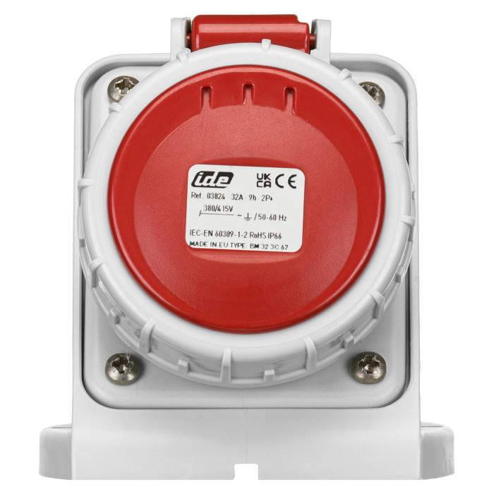 Розетка настінна IDE MUNDIAL 2P+E 32A 380–415V IP66-67