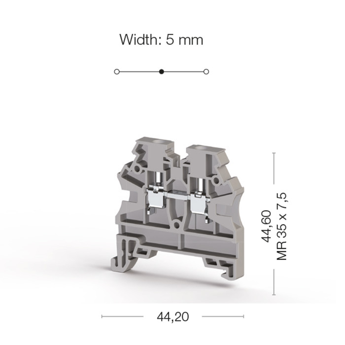 Клема Klemsan AVK Прохідна 2.5 мм - 0.0.0.3.04200RP