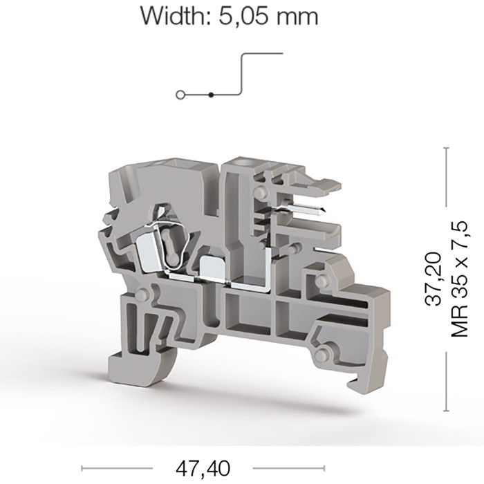 0.0.0.3.64019 Клемма PCY 2,5 Сіра (пак. 100 шт)