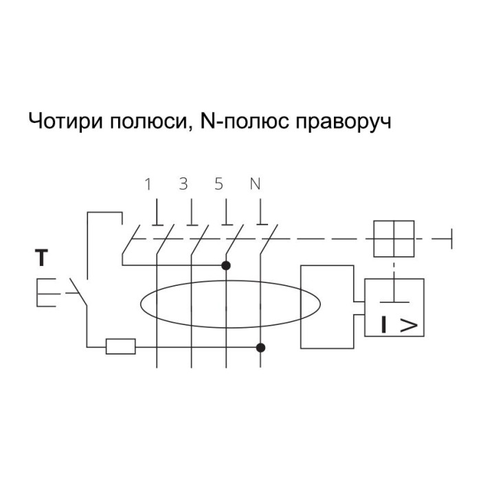 Пристрій захисного відключення ISKRA AFI4 63A 3P+N 0.3А - 030105074000