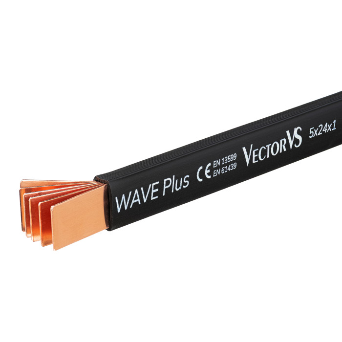 Гнучка мідна шина в ізоляції Vector VS WAVE PLUS 10x40x1, 1181A, L2000mm