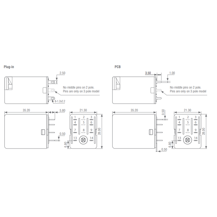 HYE31PN220DC Проміжне реле 3PCO, 220V DC 10A, LED\Тест