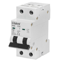 Модульний автоматичний вимикач ISKRA RI52 2P C32A 6кА