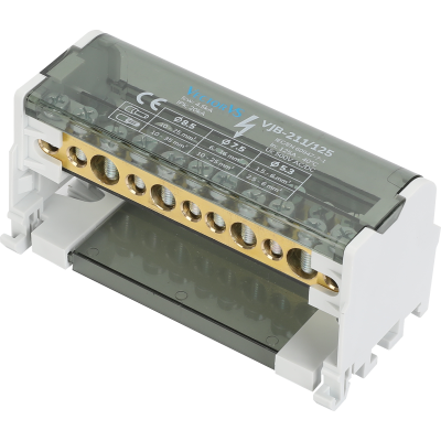 Розподільчий блок VJB-211/125 на DIN-рейку, 125A, 11 виходів