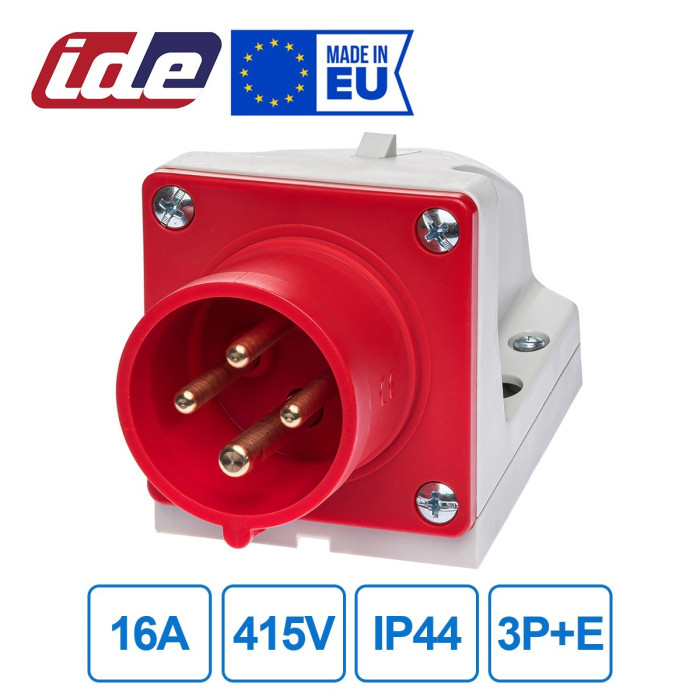 Настінна вилка IDE MUNDIAL 3P+E 16 А 380–415 В IP44 - 03122