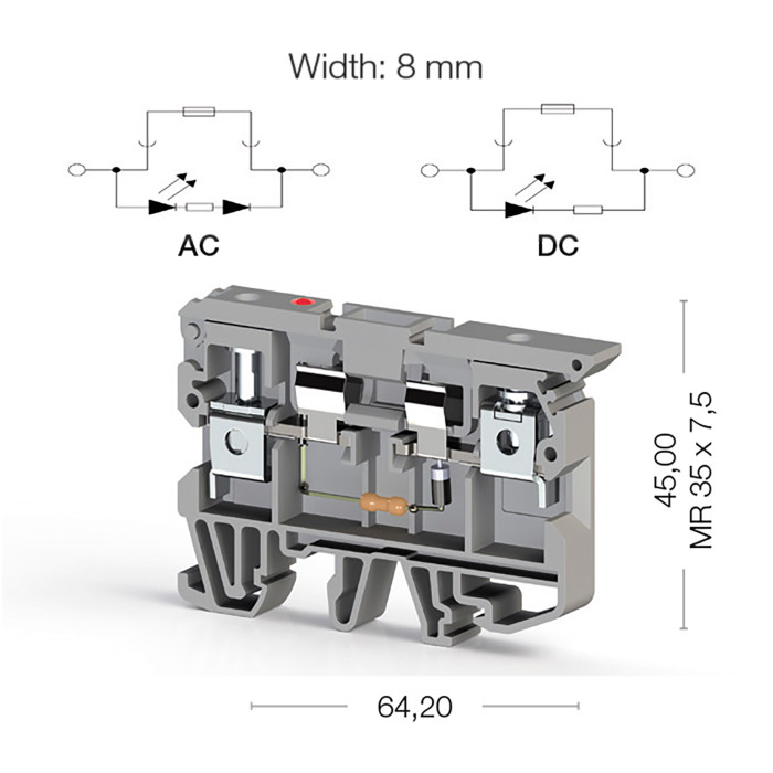 Клема Klemsan ASK Під запобіжник 6 мм - 0.0.0.3.51219