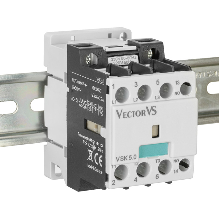 Контактор для конденсаторів Vector VS VSK 5 кВАр 230 В - VSK 5